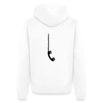 Telephone - Veste à capuche bio Premium Unisexe - blanc - Dos - Thijin (182cm)