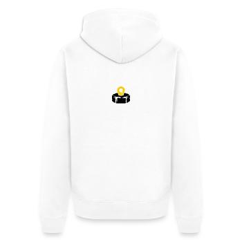 Pêche à aimants miniers Passe-temps - Veste à capuche bio Premium Unisexe - blanc - Dos - Thijin (182cm)