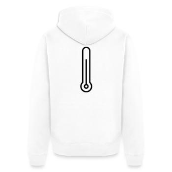 Thermometer - Unisex Premium Bio Zip Hoodie - Weiß - Hinten - Thijin (182cm)