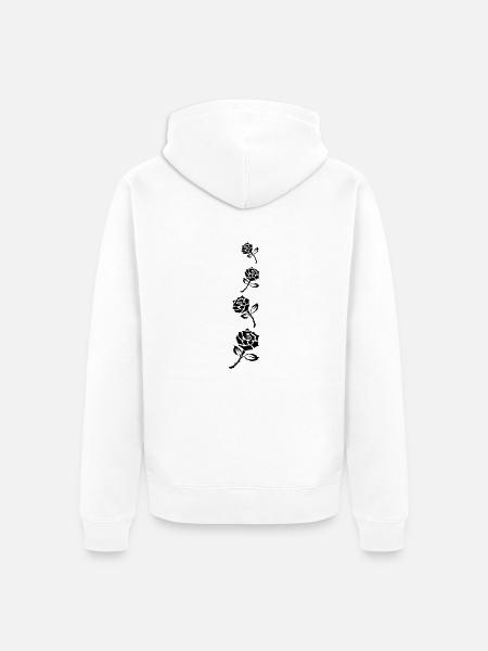 Rosenranke2 - Unisex Premium Bio Zip Hoodie - Weiß
