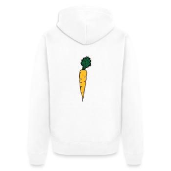 carrot - Unisex Premium Organic Zip Hoodie - white - Back - Thijin (182cm)