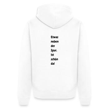 Party Shirt - Unisex Premium Bio Zip Hoodie - Weiß - Hinten - Thijin (182cm)