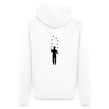 Juggling - Unisex Premium Organic Zip Hoodie - white - Back - Thijin (182cm)
