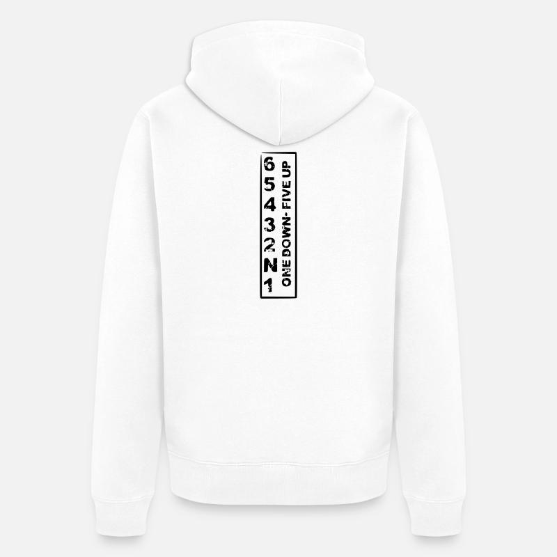 one down five up - Unisex Premium Bio Zip Hoodie - Weiß