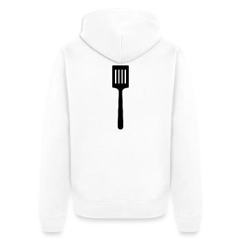 Kitchen spatula - Unisex Premium Organic Zip Hoodie - white - Back - Thijin (182cm)