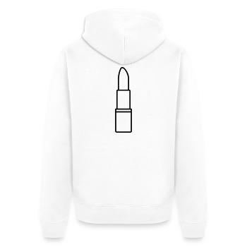 rouge à lèvres - Veste à capuche bio Premium Unisexe - blanc - Dos - Thijin (182cm)