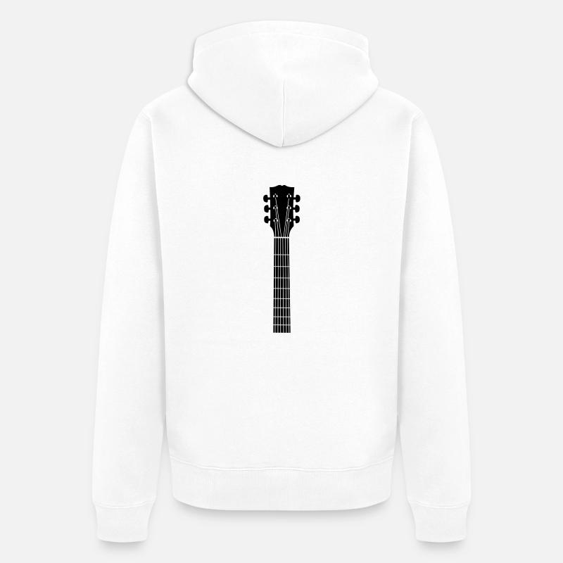 guitar head - Veste à capuche bio Premium Unisexe - blanc