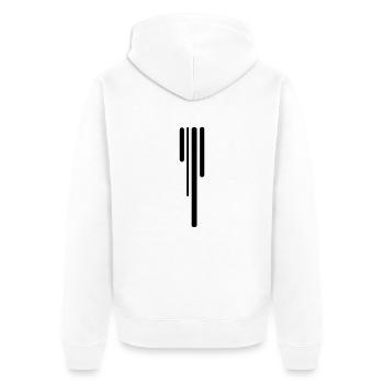 drip - Unisex Premium Organic Zip Hoodie - white - Back - Thijin (182cm)