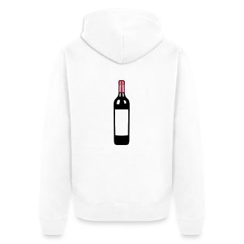red wine bottle wine bottle plonk - Unisex Premium Organic Zip Hoodie - white - Back - Thijin (182cm)
