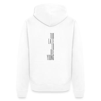 Le sort des jeunes - Veste à capuche bio Premium Unisexe - blanc - Dos - Thijin (182cm)