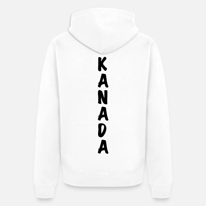 Kanada - Unisex Premium Bio Zip Hoodie - Weiß