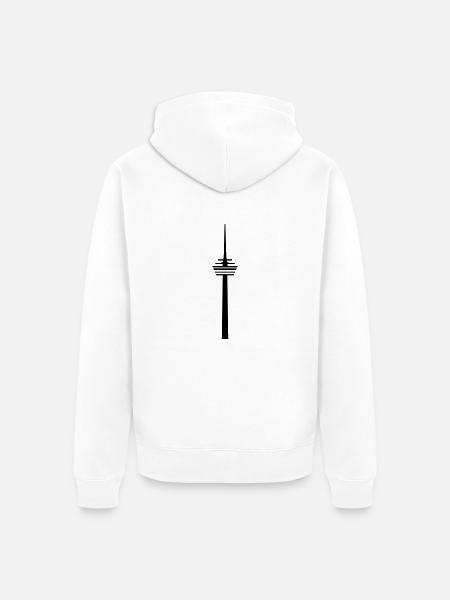Köln Fernsehturm Colonius - Unisex Premium Bio Zip Hoodie - Weiß