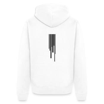 Many strokes pattern - Unisex Premium Organic Zip Hoodie - white - Back - Thijin (182cm)