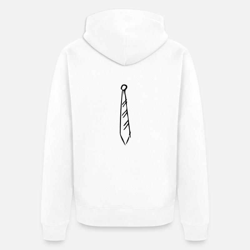Cravate - Veste à capuche bio Premium Unisexe - blanc