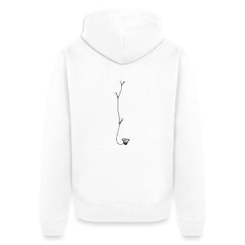 Free Climbing - Unisex Premium Organic Zip Hoodie - white - Back - Thijin (182cm)