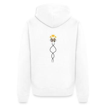 Bees Love - Veste à capuche bio Premium Unisexe - blanc - Dos - Thijin (182cm)