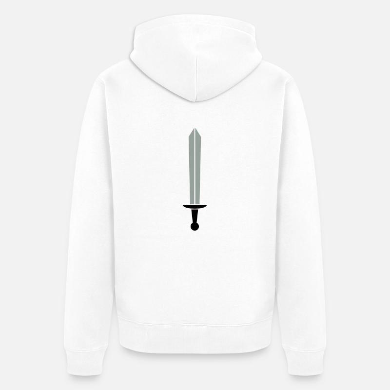 épée bichrome - Veste à capuche bio Premium Unisexe - blanc
