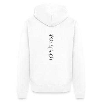 Love Is Love - Unisex Premium Bio Zip Hoodie - Weiß - Hinten - Thijin (182cm)