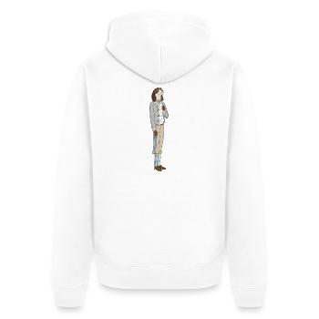 A noble dog - Unisex Premium Organic Zip Hoodie - white - Back - Thijin (182cm)