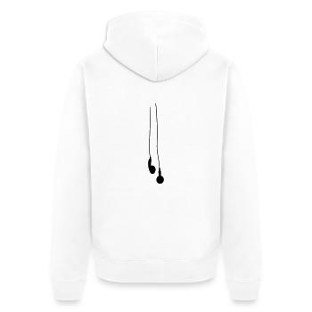 MOBILE MUSIC - Unisex Premium Organic Zip Hoodie - white - Back - Thijin (182cm)