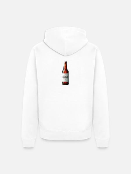 Bier - Unisex Premium Bio Zip Hoodie - Weiß