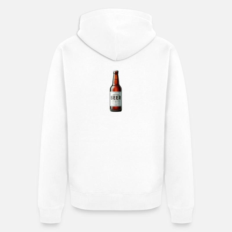 Bier - Unisex Premium Bio Zip Hoodie - Weiß