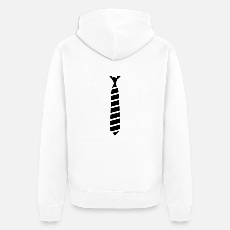Cravate - Veste à capuche bio Premium Unisexe - blanc