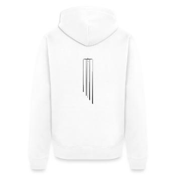 arcus wasser Geschenk - Unisex Premium Bio Zip Hoodie - Weiß - Hinten - Thijin (182cm)