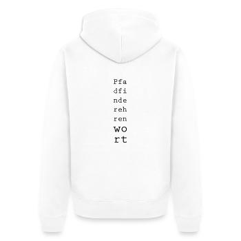 Pfadfinderehrenwort - Unisex Premium Bio Zip Hoodie - Weiß - Hinten - Thijin (182cm)