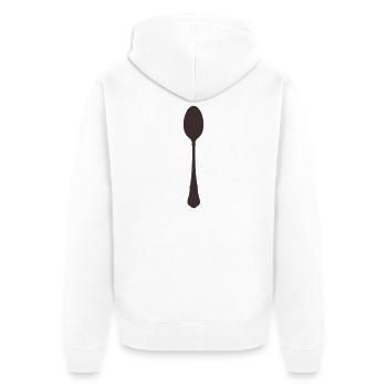 Spoon Cutlery - Unisex Premium Organic Zip Hoodie - white - Back - Thijin (182cm)