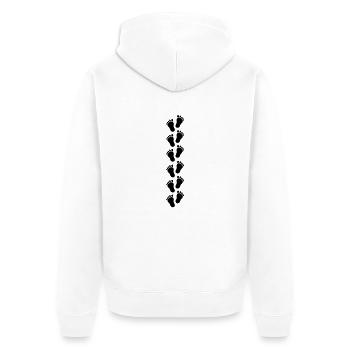 footsteps_baby_design_c1 - Veste à capuche bio Premium Unisexe - blanc - Dos - Thijin (182cm)