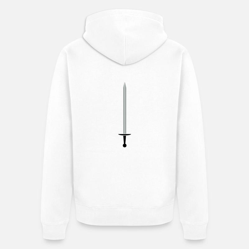 épée bichrome - Veste à capuche bio Premium Unisexe - blanc