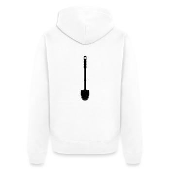 Toilet brush - Unisex Premium Organic Zip Hoodie - white - Back - Thijin (182cm)