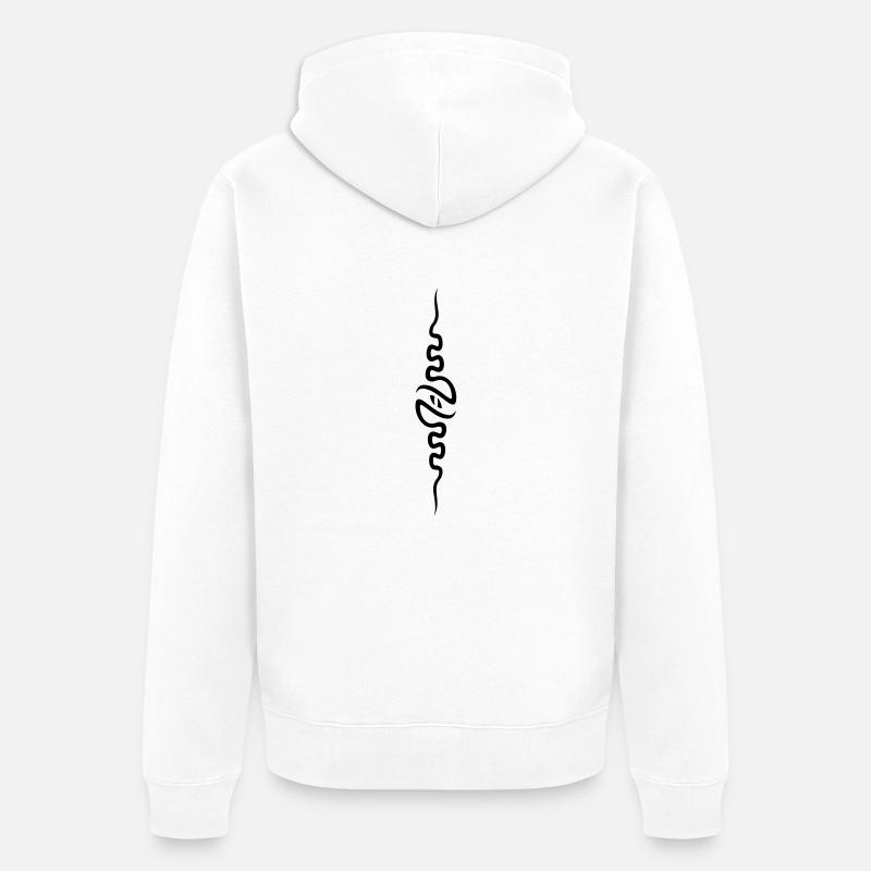 spine_front - Veste à capuche bio Premium Unisexe - blanc