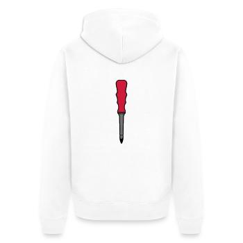 Screwdrivers Tools Screw Phillips screwdriver turn - Unisex Premium Organic Zip Hoodie - white - Back - Thijin (182cm)