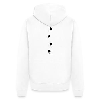 Pistes d'orignaux - Veste à capuche bio Premium Unisexe - blanc - Dos - Thijin (182cm)