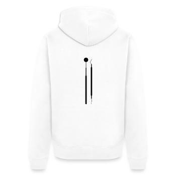 Zahnarzt - Unisex Premium Bio Zip Hoodie - Weiß - Hinten - Thijin (182cm)