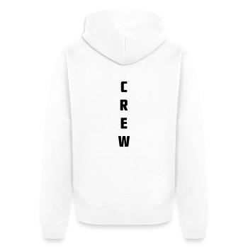 crew - Unisex Premium Bio Zip Hoodie - Weiß - Hinten - Thijin (182cm)