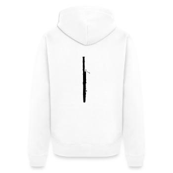 bassoon - Unisex Premium Organic Zip Hoodie - white - Back - Thijin (182cm)