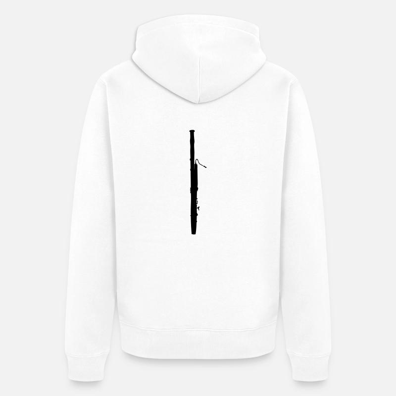 basson - Veste à capuche bio Premium Unisexe - blanc