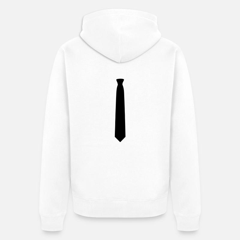 Cravate - Veste à capuche bio Premium Unisexe - blanc