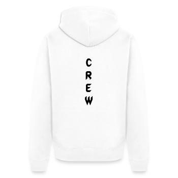 crew - Unisex Premium Bio Zip Hoodie - Weiß - Hinten - Thijin (182cm)