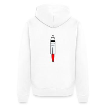 Vecteur de vol spatial spatial de fusée spatiale - Veste à capuche bio Premium Unisexe - blanc - Dos - Thijin (182cm)