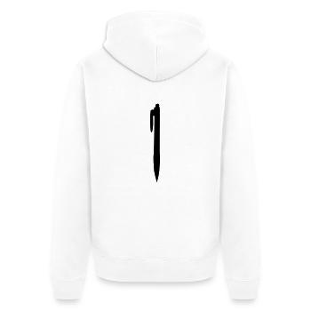 Crayon - Veste à capuche bio Premium Unisexe - blanc - Dos - Thijin (182cm)