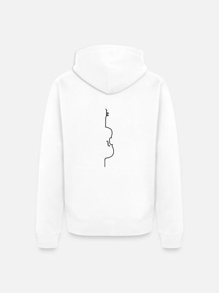 cello linie - Unisex Premium Bio Zip Hoodie - Weiß