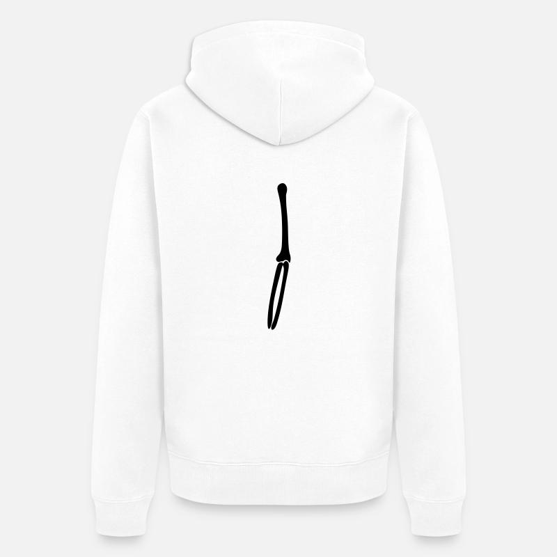 squelette bras - Veste à capuche bio Premium Unisexe - blanc