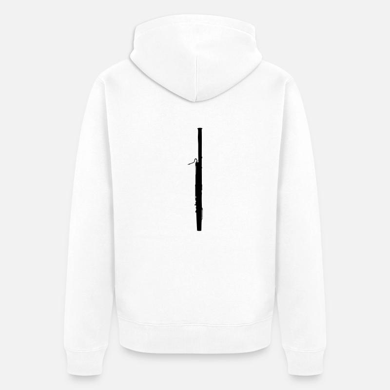 basson - Veste à capuche bio Premium Unisexe - blanc