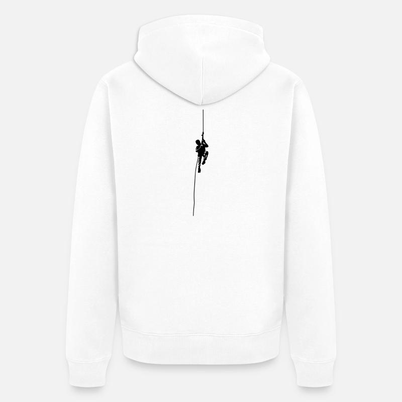 climbing - Veste à capuche bio Premium Unisexe - blanc