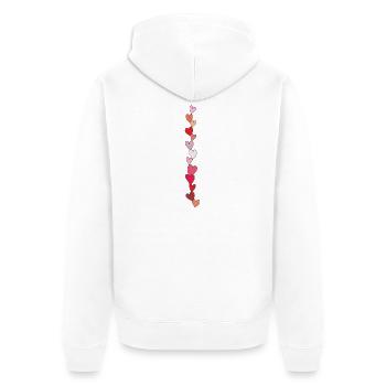 chaîne cardiaque - Veste à capuche bio Premium Unisexe - blanc - Dos - Thijin (182cm)