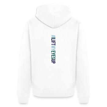 Psalm Mountain Berge Bergsteiger Bibel Bibelvers - Unisex Premium Bio Zip Hoodie - Weiß - Hinten - Thijin (182cm)